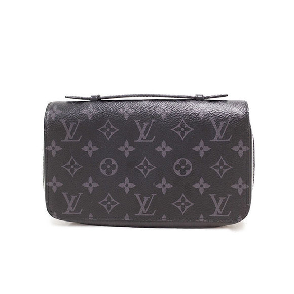 Louis Vuitton Long Zippy Wallet Monogram Zip Black Eclipse - Picture 1 of 5